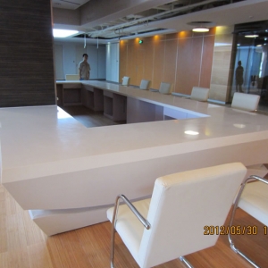 Artificial stone square service desk