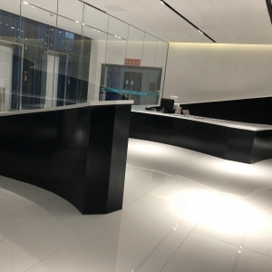 Pure black artificial stone wall