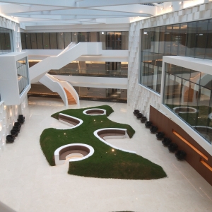 Shaped artificial stone wall surface staircase project